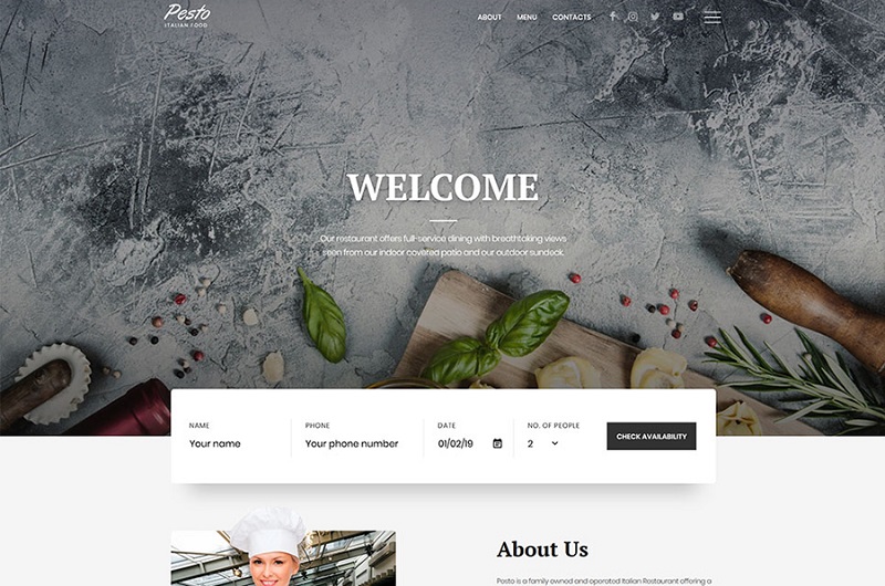 Pesto Multi-page HTML Template