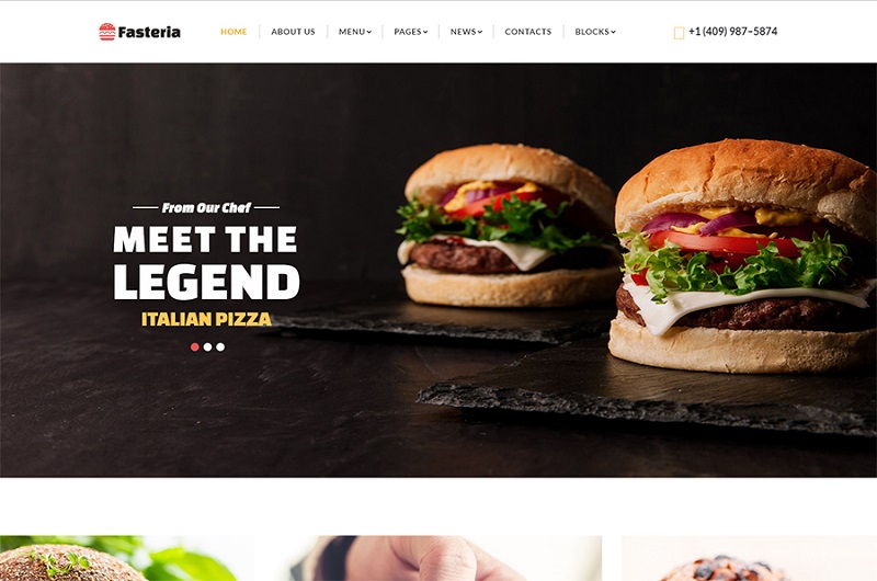 Food Restaurant Ready-to-Use Website Template